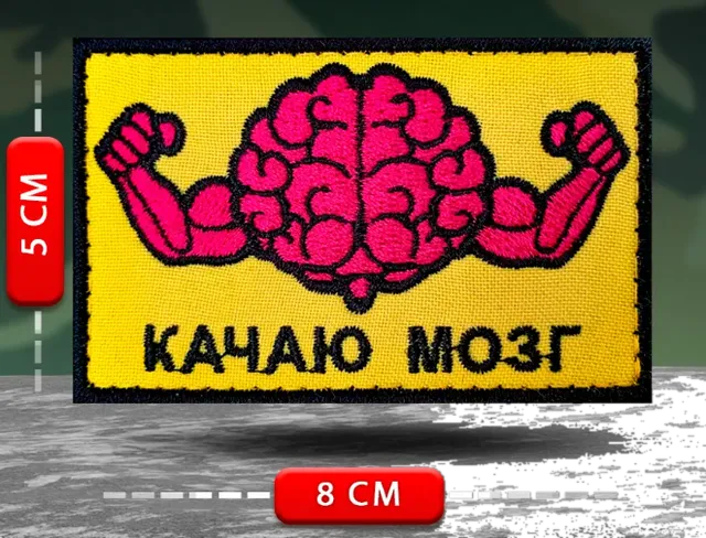 Шеврон, нашивка Качаю мозг