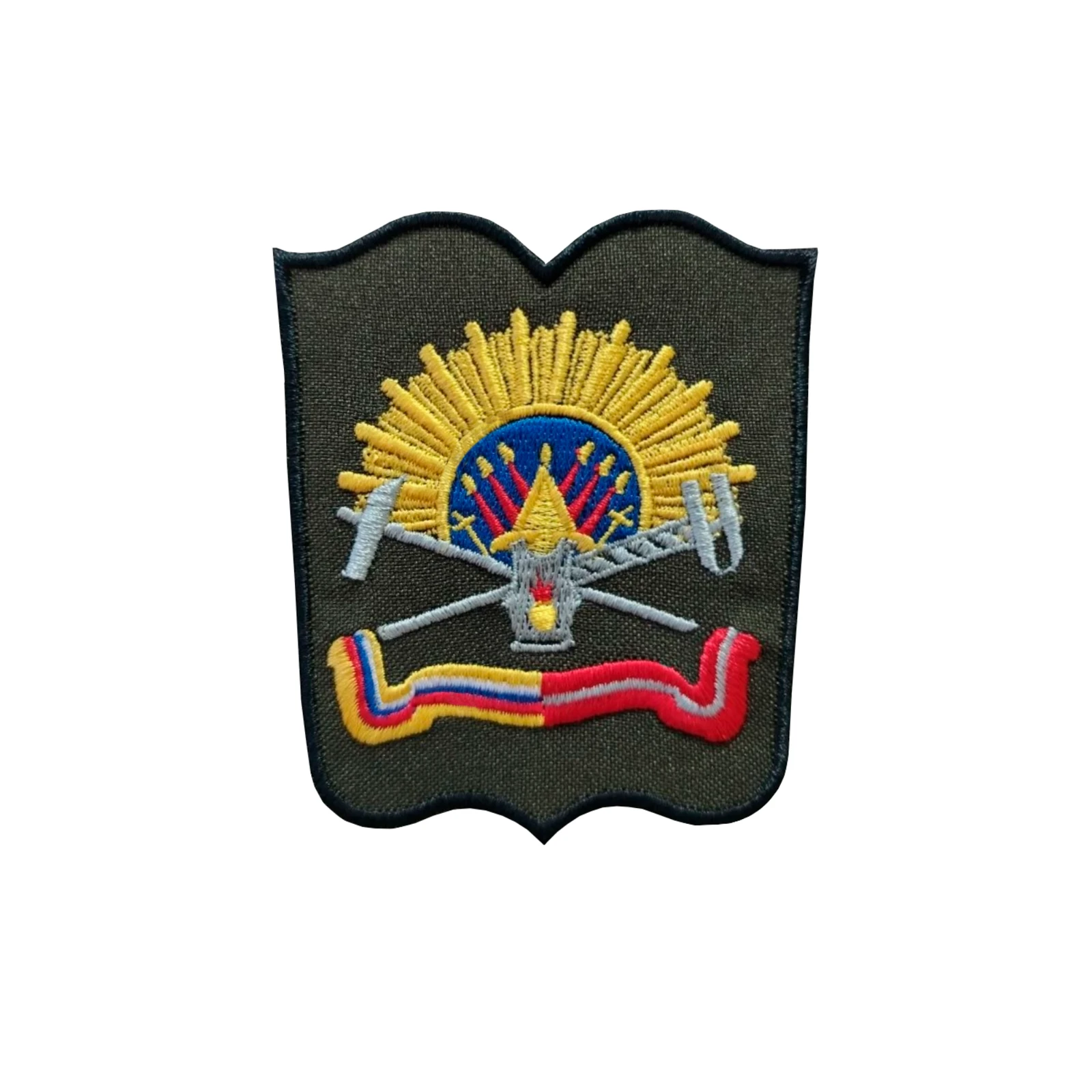 Парадный шеврон ВА МТО (ОАБИИ) г. Омск (черный кант)